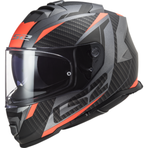 LS2 Hjälm FF800 Storm Racer Matt Titanium Fluo Orange