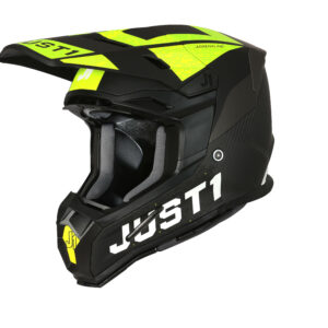 Just1 Hjälm J-22 C Junior Adrenaline Svart/Fluo Gul/Carbon Matt