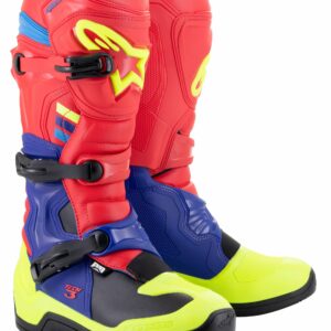 Alpinestars Stövel Tech 3 Röd/Blå/Gul Fluo