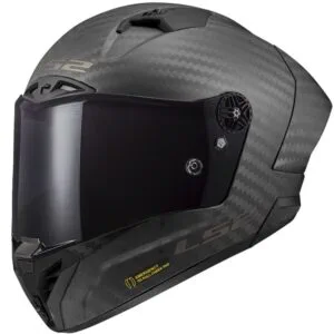 LS2 FF805 Thunder Carbon Racinghjälm - Mattsvart med FIM-certifiering