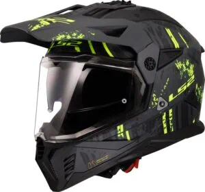 LS2 MX702 Pioneer II Crazy Matt Svart/Gul