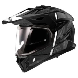 LS2 MX702 Pioneer II Hill Matt Svart/Vit