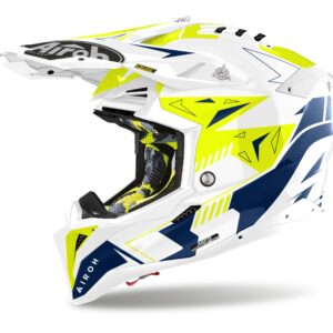 Airoh Hjälm Aviator 3 Spin Gul/Blå