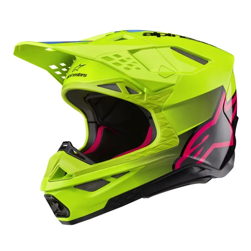 696-8301623-5138 Alpinestars Hjälm S-M10 2206 Unite Gul Fluo/Rosa