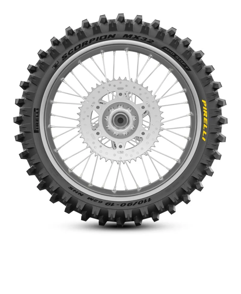 scorpion-mx32-mid-soft-rear Pirelli New Scorpion MX32 Mid Soft 110/90-19 NHS 62M Re