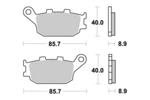 Sbs Bromsklossats Sintered bak