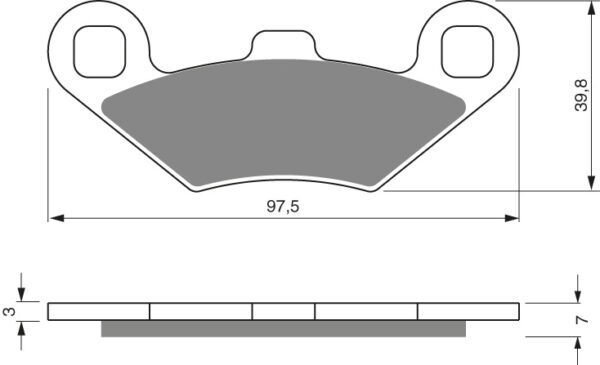 GOLDFREN Bromsbelägg 280 Ceramic Carbon AD