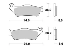 Sbs Bromsklossats Racing Sintered