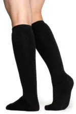 Woolpower Knähöga sockor 400 Merino svart