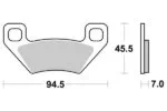 Sbs Bromsklossats Sintered Atv - Bromsbelägg