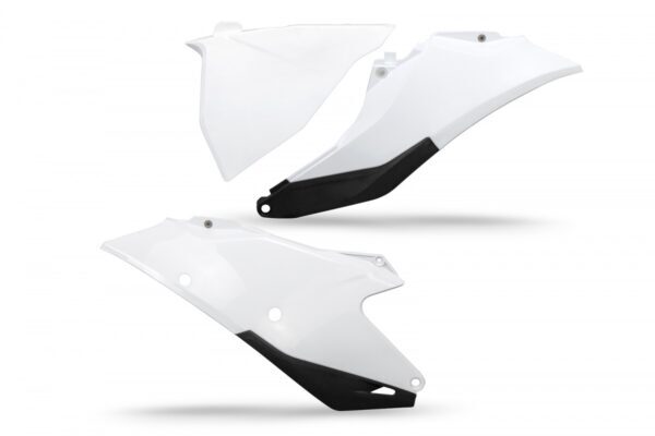 UFO Sidopanel + luftfilterlock vä GasGas MC125-450 + EC250-350 2021-23 Vit 041
