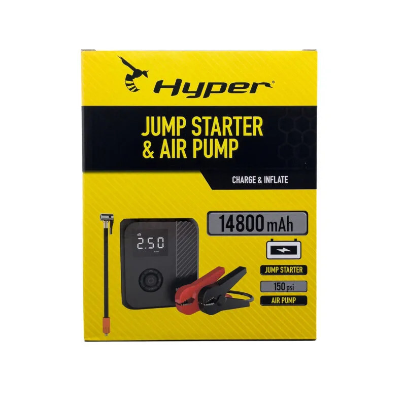 Hyper Power Station 14000 with Jump starter & Air Pump - Batteriladdare