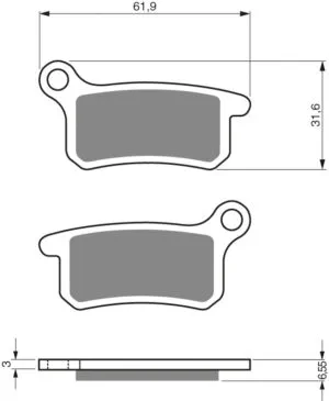 GOLDFREN Bromsbelägg 185 Ceramic Carbon AD