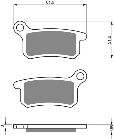 GOLDFREN Bromsbelägg 185 Ceramic Carbon AD