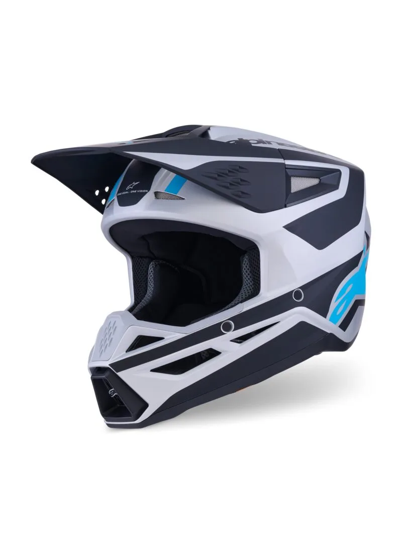 Alpinestars Hjälm S-M3 Heat Silver/Blå/Svart