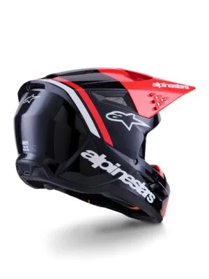 Alpinestars Hjälm S-M3 Radium Svart/Fluo Röd/Vit