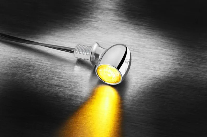 152100 Kellermann Atto® indicator chrome w/ clear glass - Blinkers & reflexer