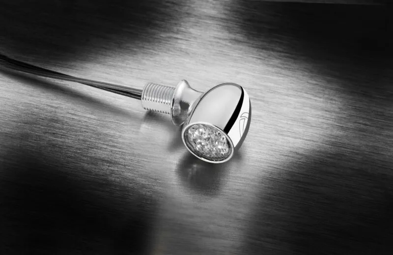 156100 Kellermann Atto® DF LED mini indicator 3 in 1 chrome w/ clear glass - Blinkers & reflexer
