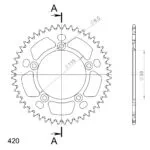 Supersprox Bakdrev Aluminium RAL-4:48 Svart