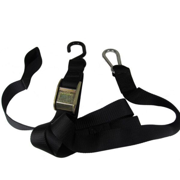 "TMV Tiedowns 1.5"" With Ass. Loop&coated S-Hook (2pcs)-Black"
