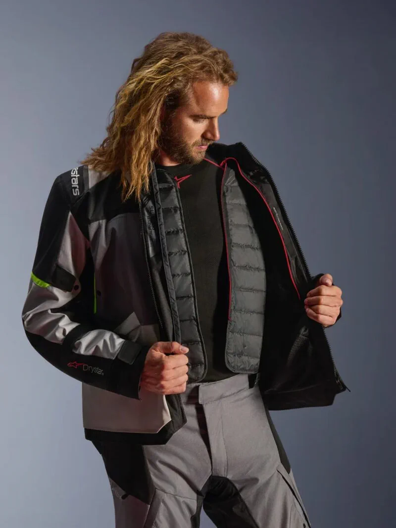 Alpinestars Jacka Andes v4 Drystar Grå/Fluo Gul