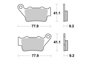Sbs Bromsklossats Sintered bak