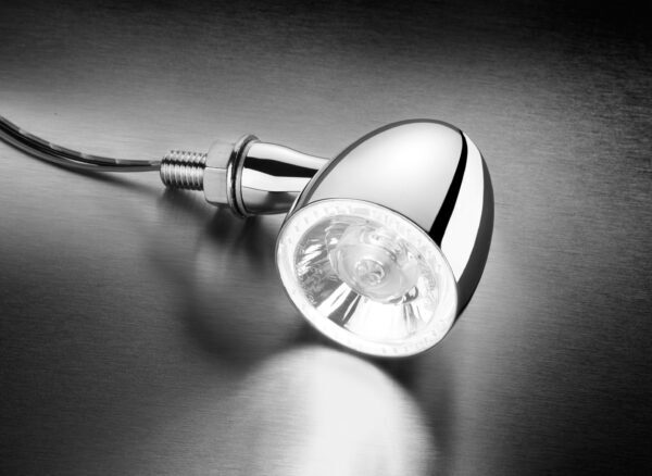 Kellermann Bullet 1000® PL White chrome w/ clear glass