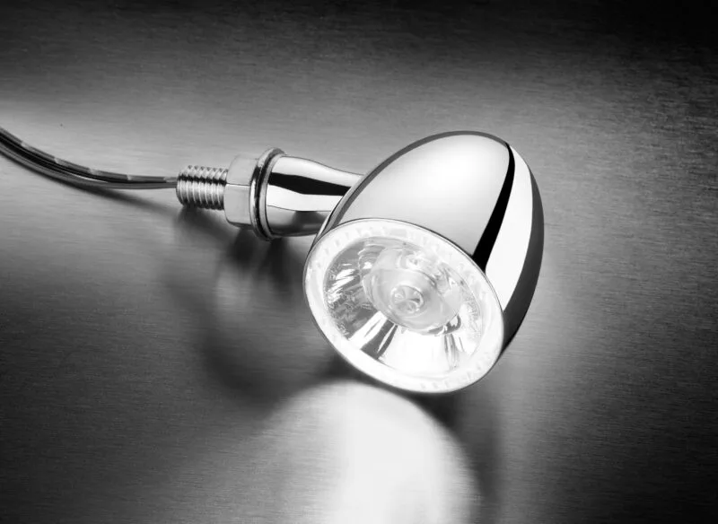 183100 Kellermann Bullet 1000® PL White chrome w/ clear glass - Blinkers & reflexer