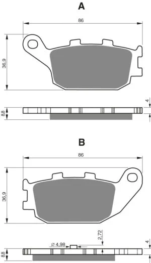 GOLDFREN Bromsbelägg 155 Ceramic Carbon AD