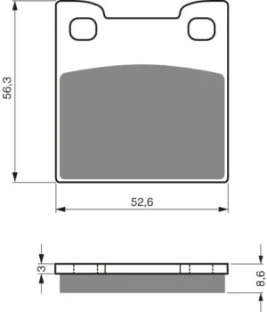 GOLDFREN Bromsbelägg 129 Ceramic carbon AD