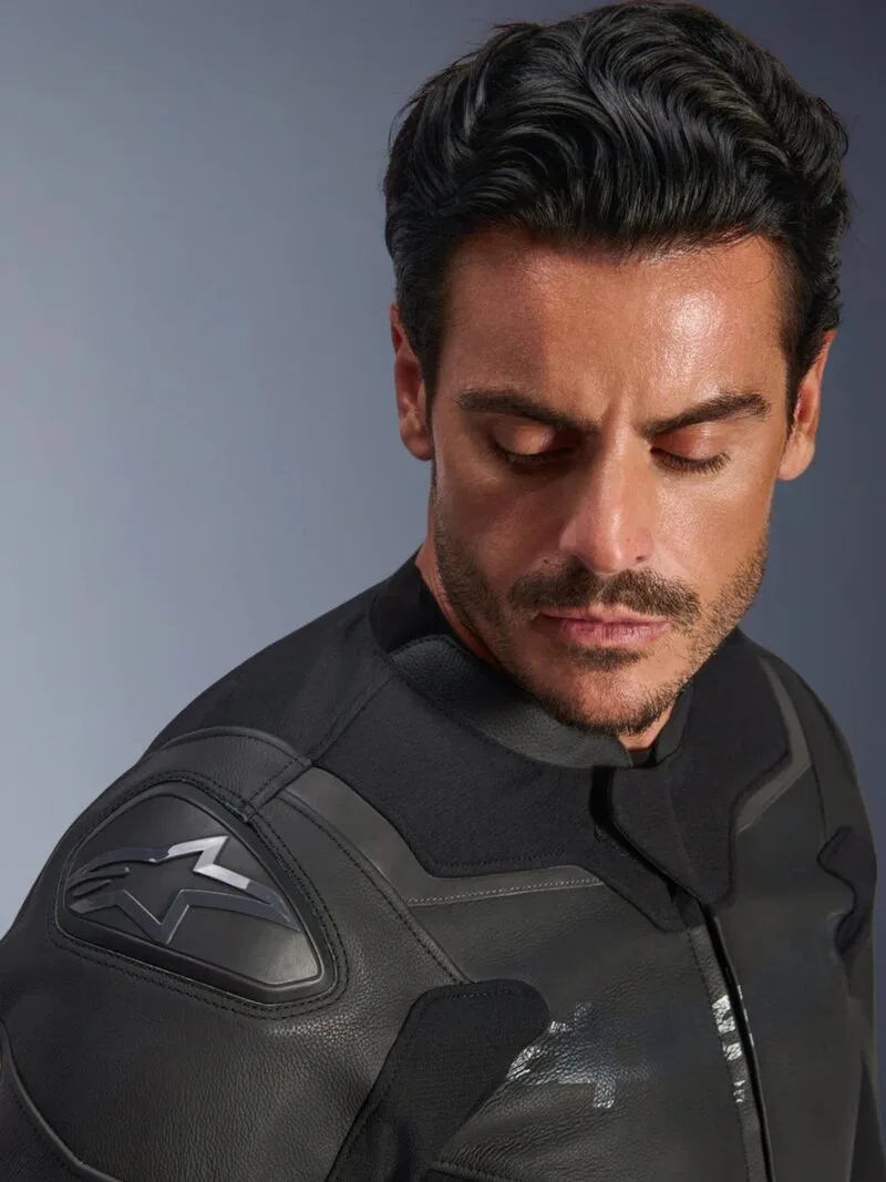 Alpinestars Skinnjacka GP Force v2 Svart/Svart