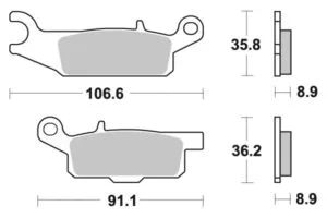 Sbs Bromsklossats Sintered Offroad