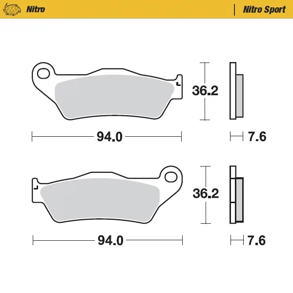 1f11746d6cedf8371d98bbd170ac75da036027ef_235_093022 Moto-Master Nitro Racing Bromsklossats KTM: 125-200-250-300-350-360-380-440-500 - Bromsbelägg