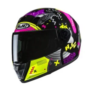 HJC Helmet Y10 Mika Junior Svart/Gul/Rosa MC3H