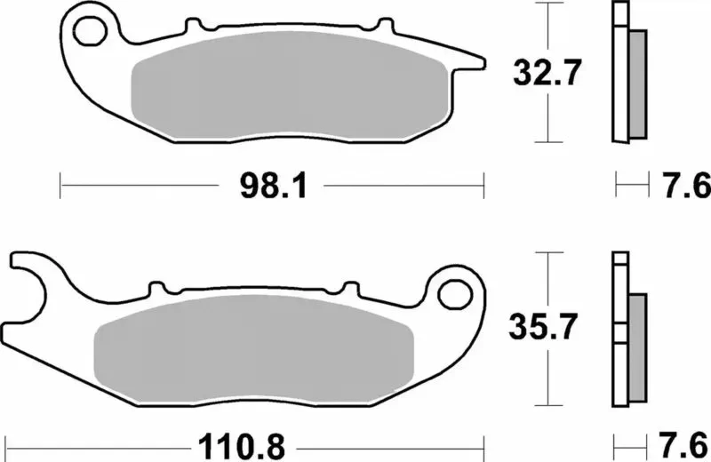 Sbs Bromsklossats Sintered - Bromsbelägg