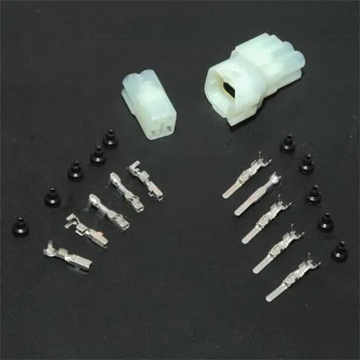 23d399496b4c2c377889d1a793079bb499aa74c3_110_10_0154 Electrosport 4-pin SQUARE Sealed Connector Set - CLEAR - Kontakter & kablage