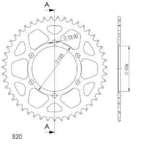 Supersprox Bakdrev Aluminium RAL-2013:47 Svart
