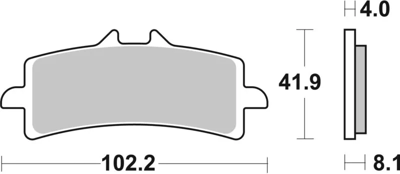 Sbs Bromsklossats Sintered - Bromsbelägg