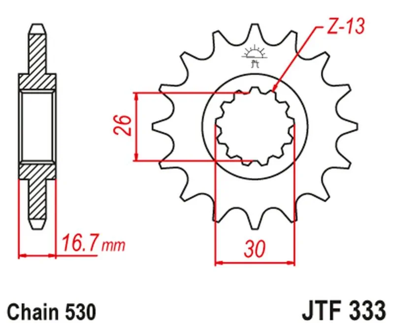 JT Framdrev JTF333.15RB - JT Sprockets