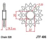 JT Framdrev JTF406.16RB - JT Sprockets