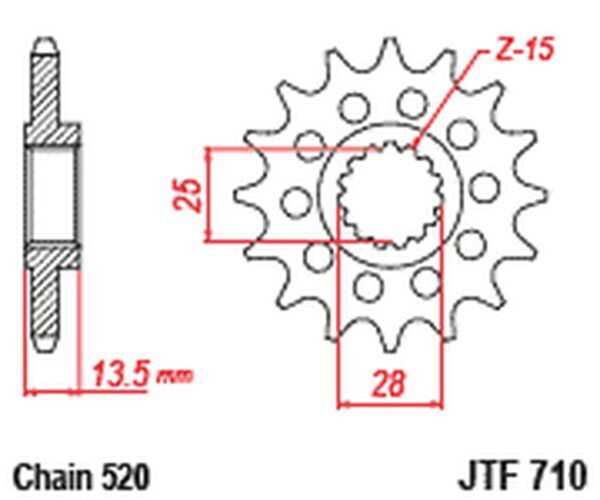 JT Framdrev JTF710.16RB