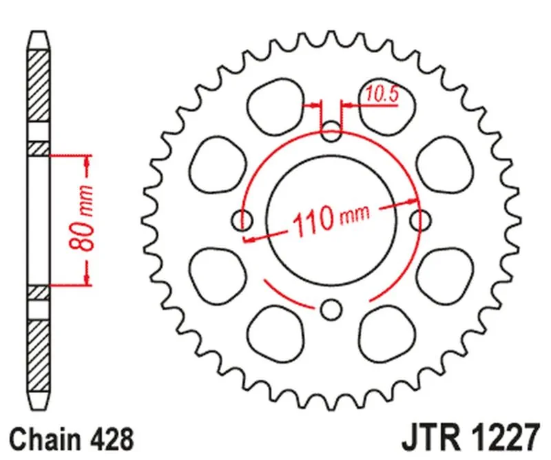 JT Bakdrev JTR1227.45 - JT Sprockets