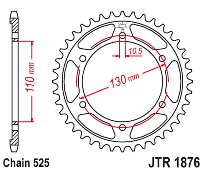 JT Bakdrev JTR1876.50 - JT Sprockets