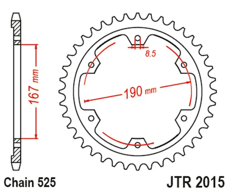 JT Bakdrev JTR2015.50 - JT Sprockets
