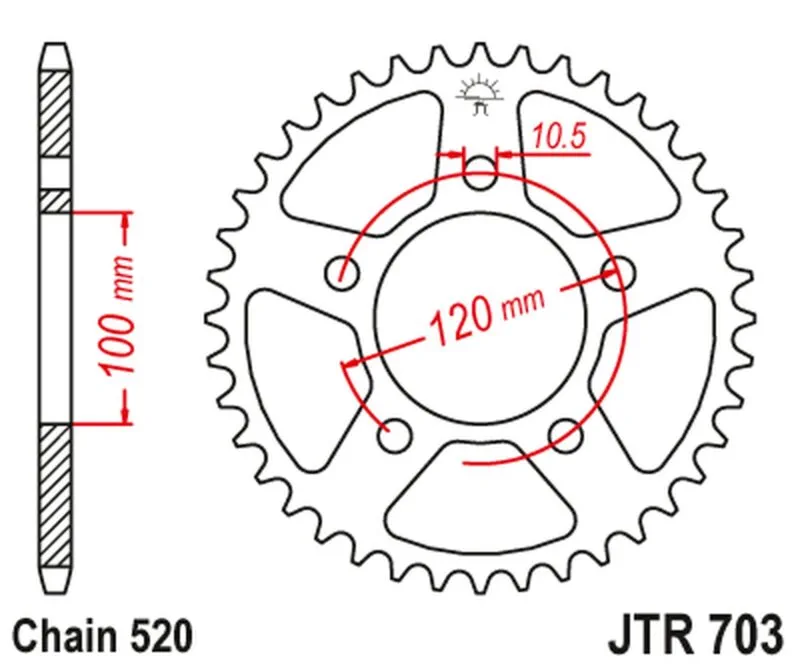 JT Bakdrev JTR703.42 - JT Sprockets