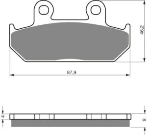 GOLDFREN Bromsbelägg 024 Ceramic carbon AD