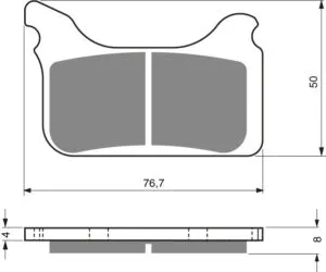 GOLDFREN Bromsbelägg 231 Ceramic Carbon AD