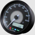 Daytona Velona 80 speedometer 0-200KM/H black - Instrument & mätare