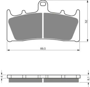 GOLDFREN Bromsbelägg 039 Ceramic carbon AD