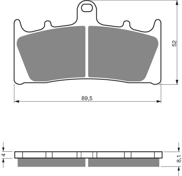GOLDFREN Bromsbelägg 039 Ceramic carbon AD